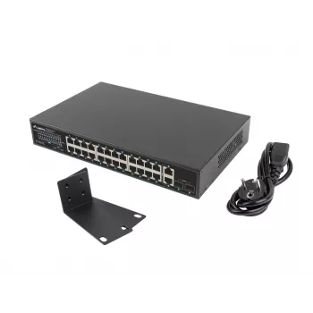 Hallitsematon LANBERG-kytkin RSGE-24P-2GE-2S-360 24 RJ-45 Ethernet-portilla