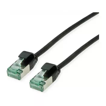 ROLINE RM U/FTP DataCenter -verkkokaapeli Cat.6A (luokka EA), ohut, musta, 0,5 m