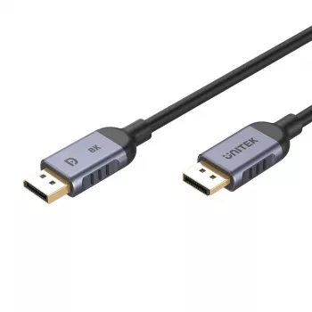 UNITEK C1628GY01-1M DisplayPort-kaapeli musta, harmaa