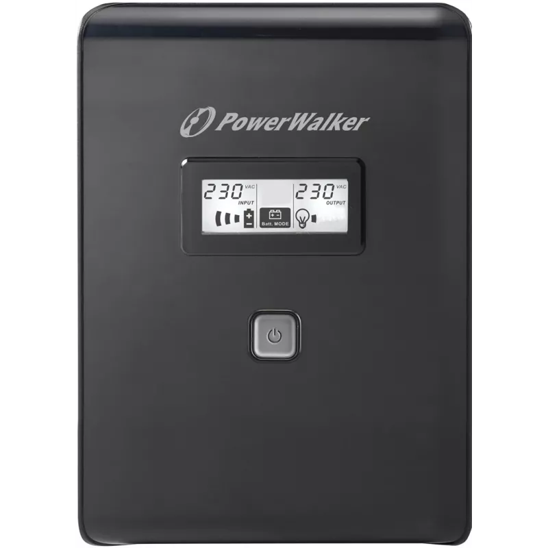 PowerWalker VI 2000 LCD 2 kVA 1200 W 2 AC-lähtöä