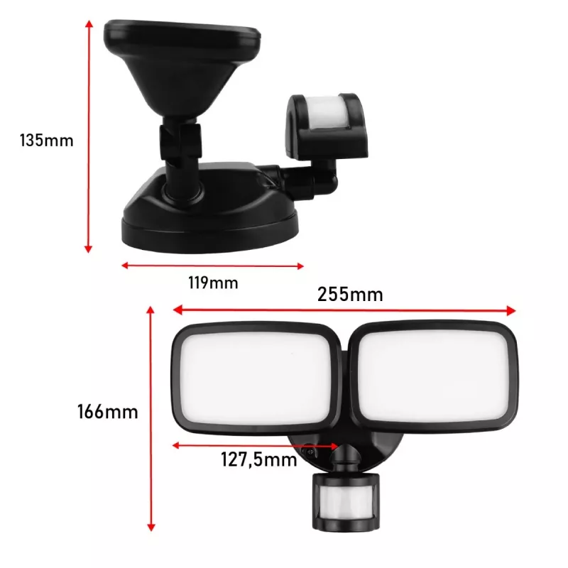 LED-seinävalaisin MACLEAN MCE524 PIR-liiketunnistimella, malli MCE524 B