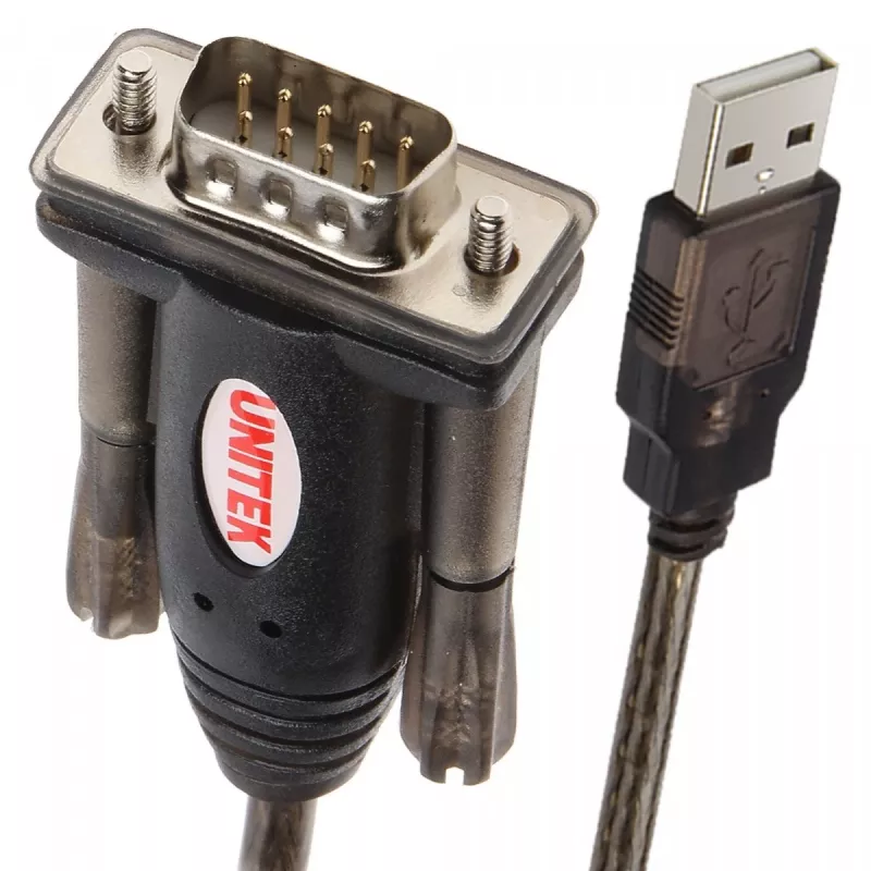 UNITEK Y-105A sarjakaapeli musta 1,5 m USB Type-A DB-9