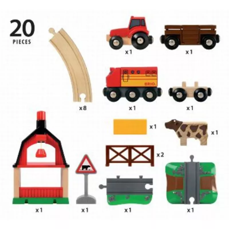 BRIO 33719 maatilajunasetti, 20 osaa