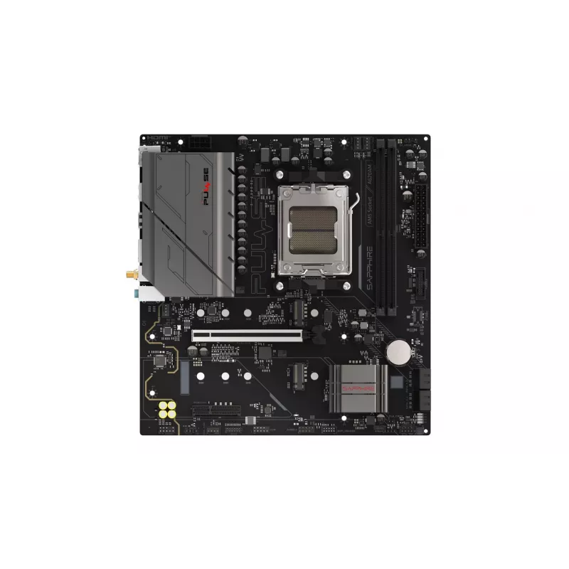 Emolevy Sapphire PULSE A620AM (microATX) kanta AM5, AMD A620A, DDR5, 2x DIMM, 64 GB, 2x M.2, Gigabit LAN