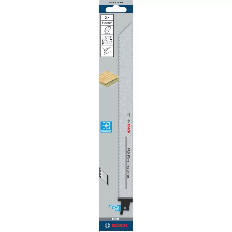 Bosch Precision for Fibre Insulation S 1213 AWP puukkosahan terät, 300 mm, 2 kpl