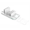 Latausasema Unitek Y-2190A — 10 USB-liitäntää (8×USB2.0 + 2×USB3.2 Gen1), langaton lataus, 96 W kokonaisteho