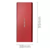 SSD-kotelo QOLTEC 51831 USB 3.0 M.2 SATA-asemille jopa 2 TB, punainen, tukee 30 mm pituutta, jopa 4 asemaa