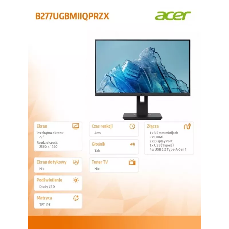 Näyttö Acer B277UG 27