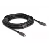 DeLOCK aktiivinen optinen USB-C video + data + PD -kaapeli 10 m musta