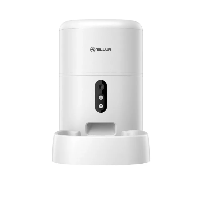 Automaattinen ruokinta-automaatti Tellur TLL331461 UltraHD-kameralla, 4 l, valkoinen