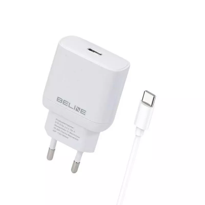 Laturi 25W USB-C + USB-C-kaapeli, valkoinen