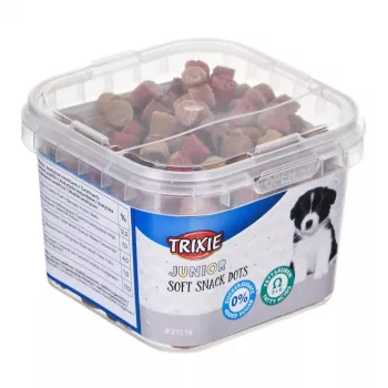 Koiran koulutusherkut Trixie Junior Dots 140 g – pehmeitä lohiherkkuja pennuille