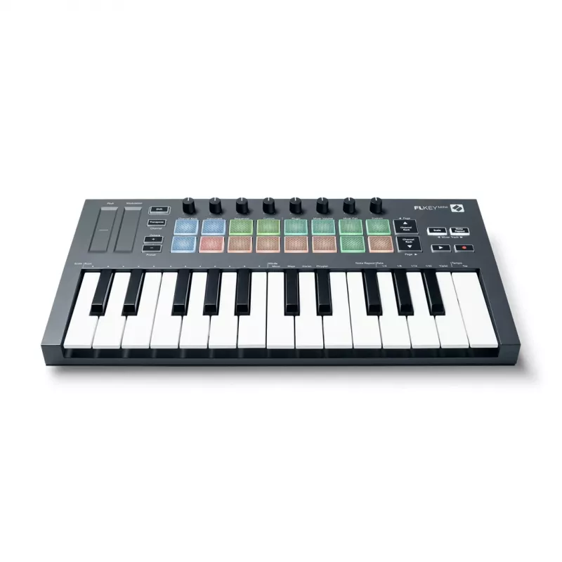 Novation FLKEY Mini - MIDI-näppäimistö erityisesti FL Studio -ohjelmistolle, 25 näppäintä.
