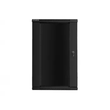 Lanberg seinäasennettava asennuskaappi 19'' 22U 600x600mm musta (lasiovi)