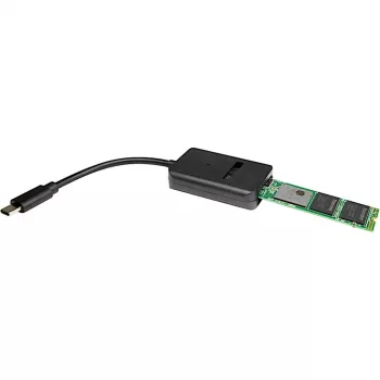 INTER-TECH sovitin M.2 USB Type-C K-1696-P2, liitin M.2, pistoke USB-C, 5V, 37×54×12 mm, musta