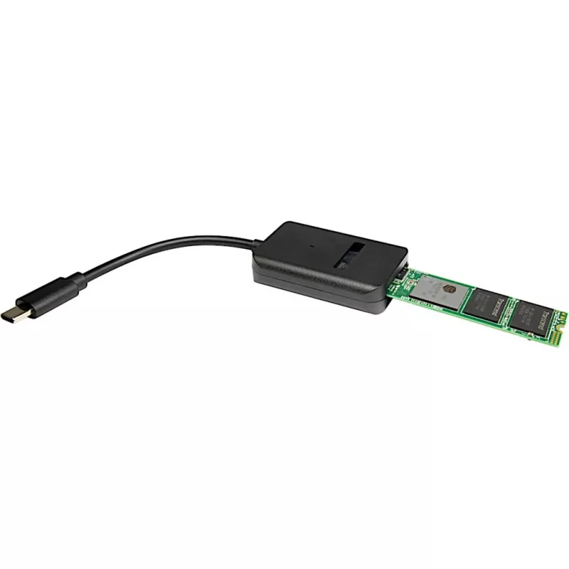 Inter-Tech K-1696-P2 USB-C–M.2 SSD -sovitin, USB 3.2 Gen 2 (10 Gbit/s), PCIe NVMe ja SATA, musta