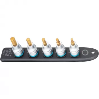 Kuusiokantahylsysarja Hazet 986K-SR/5, 5 osaa, koot 5–10 mm