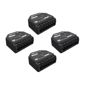 Shelly 2PM Gen3 WLAN-Bluetooth-ohjain – 4 kpl:n sarja, kaksikanavainen tehomittari