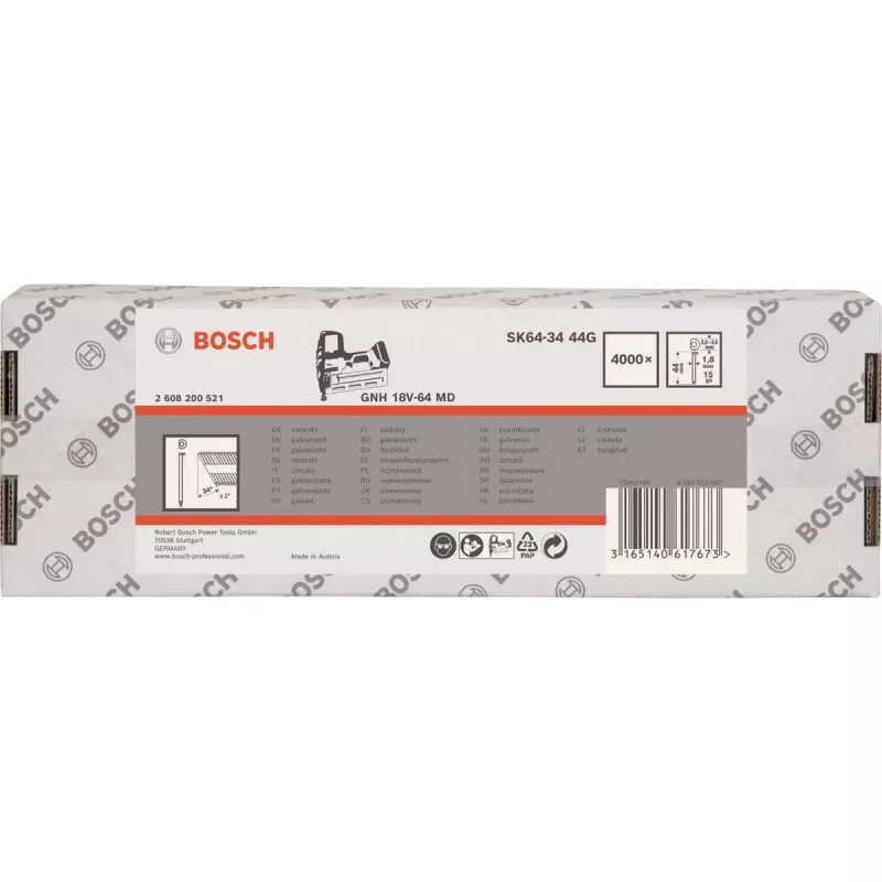 Bosch 34° 1,8/15g viimeistelynaulat