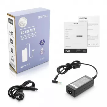 Virtalähde MITSU 5ZM028 19,5V 2,31A 4,5x3,0 mm kärjellä