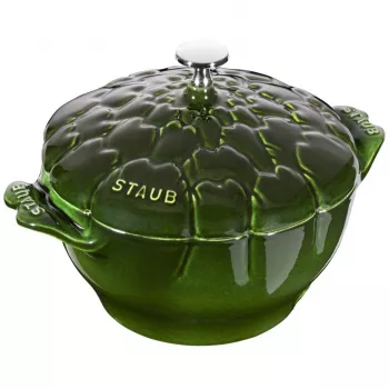 Staub pyöreä artisokkakattila valurautaa - 3 l, vihreä