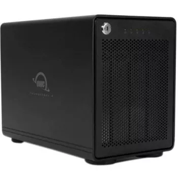 ThunderBay 4 (musta, 4-paikkainen Thunderbolt 3 -ulkoinen asemakotelo)