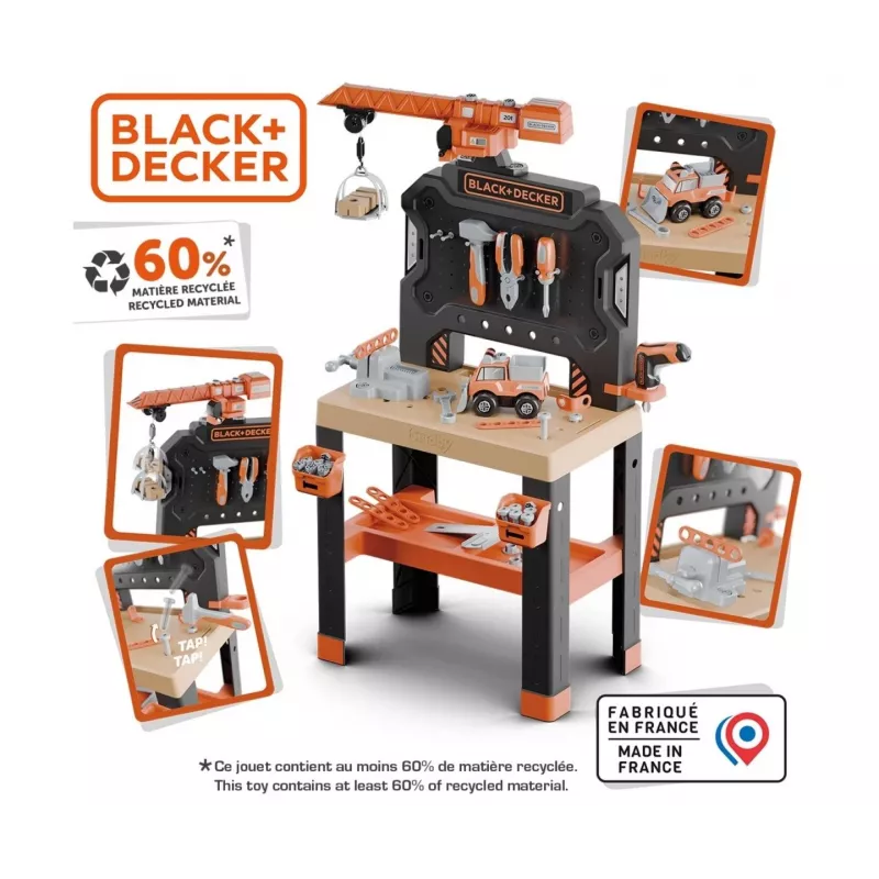 Lasten työpajalelu SMOBY Bricolo Builder 7600360741 – rakennustyökalusetti roolileikkeihin