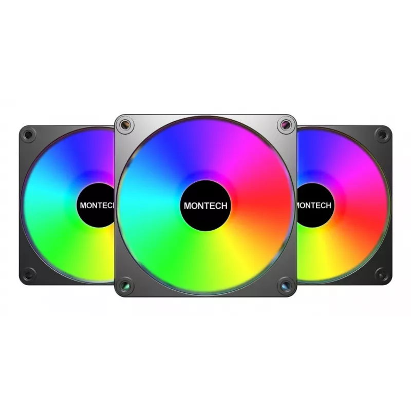 Montech GF120 V2 ARGB tietokonekotelon tuuletinyksikkö 12 cm musta 3 kpl