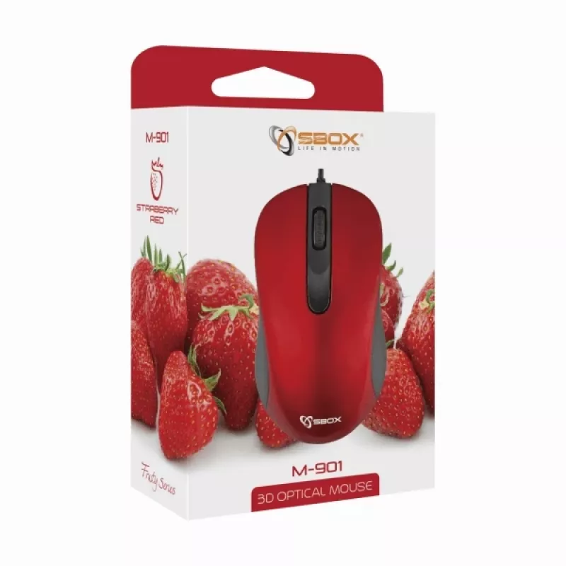 Sbox M-901 optinen hiiri punainen