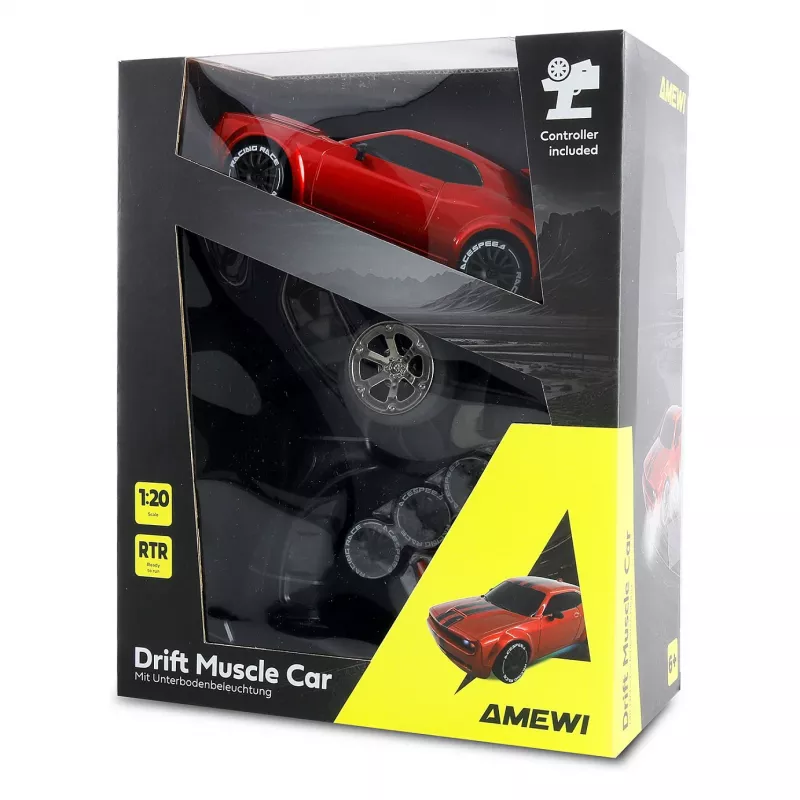 Amewi Drift Muscle Car 4WD 1:20 RTR punainen (21114)