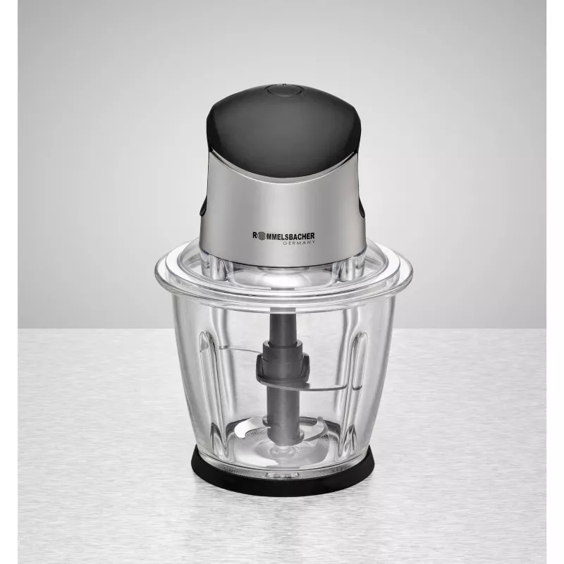 Sähköinen silppuri Rommelsbacher MZ 500 — 1,5 L, 500 W, ruostumaton teräs musta