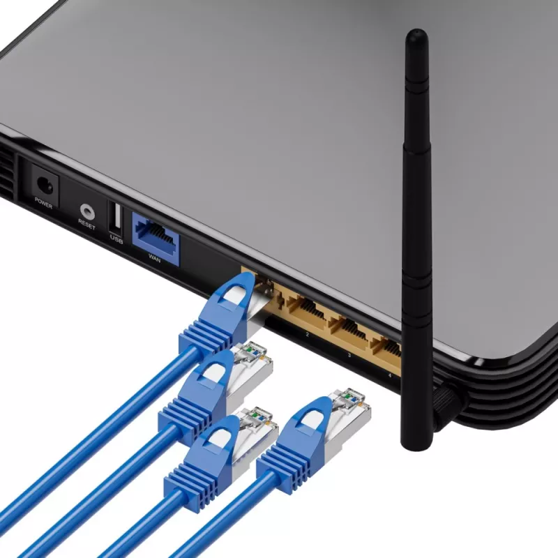 Extralink Cat.6A S/FTP LAN patch-kaapeli 2m, kupari verkkokaapeli twisted pair 10Gbit/s
