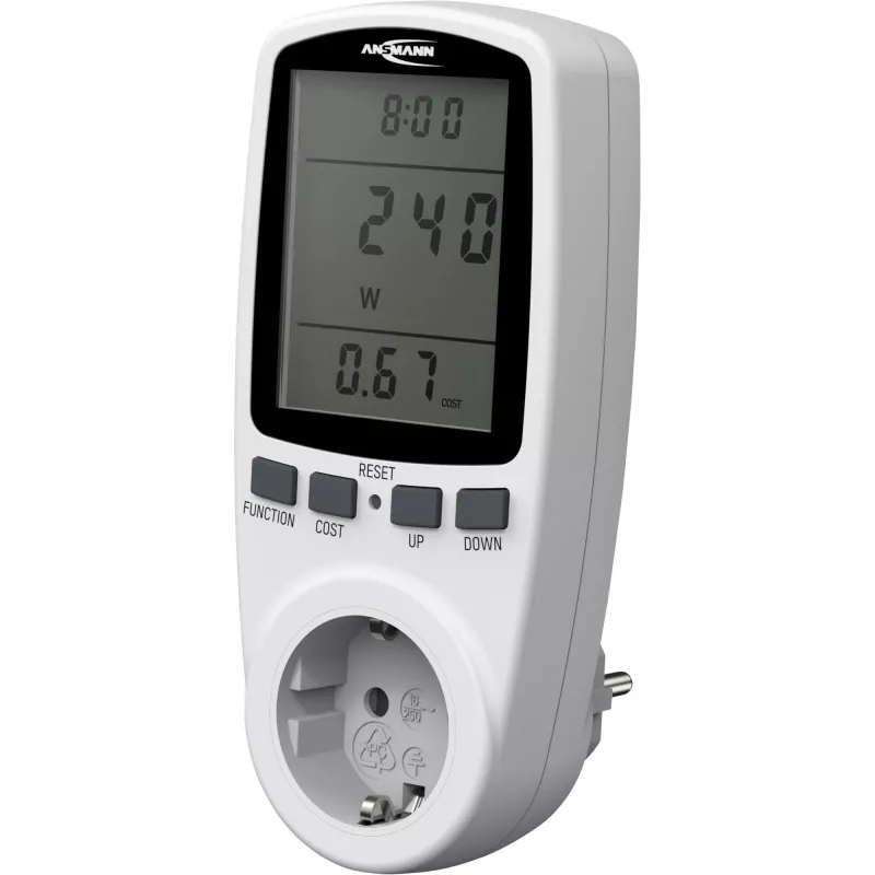 Energiakustannusmittari ANSMANN APM2 120-0007 LCD-näytöllä