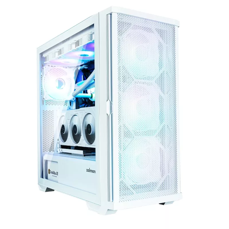 Zalman Z10 DUO ATX ZM-IF120 x4 valkoinen