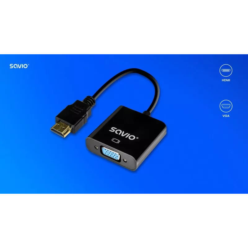Savio adapteri HDMI-VGA AK-75