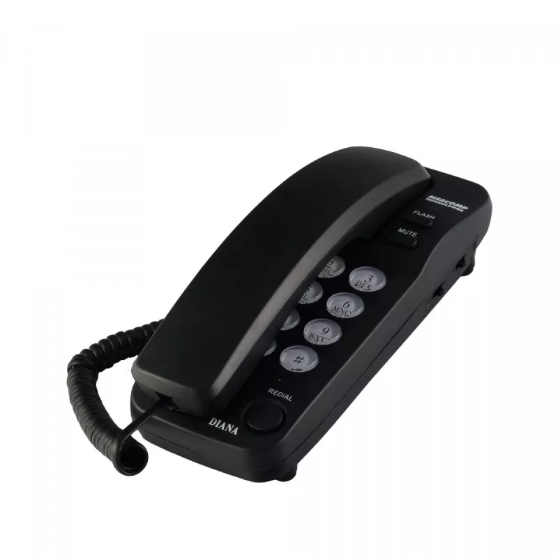 Mescomp Technologies lankapuhelin Mesmed Mescomp MT 518 Diana musta, puhelin, musta
