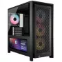 Corsair FRAME 4000D LCD RS PC-kotelo, Midi Tower, ATX, ARGB, karkaistu lasi - musta