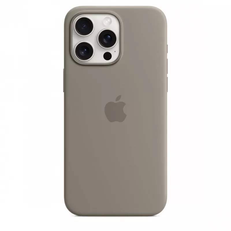 Silikonikotelo MagSafe-yhteensopiva iPhone 15 Pro Max - clay