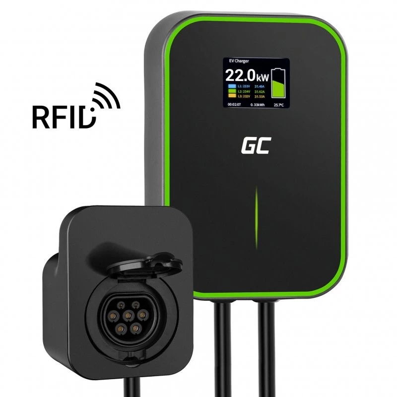 GREEN CELL WALLBOX EV POWERBOX 22KW PISTORASIALLA & RFID