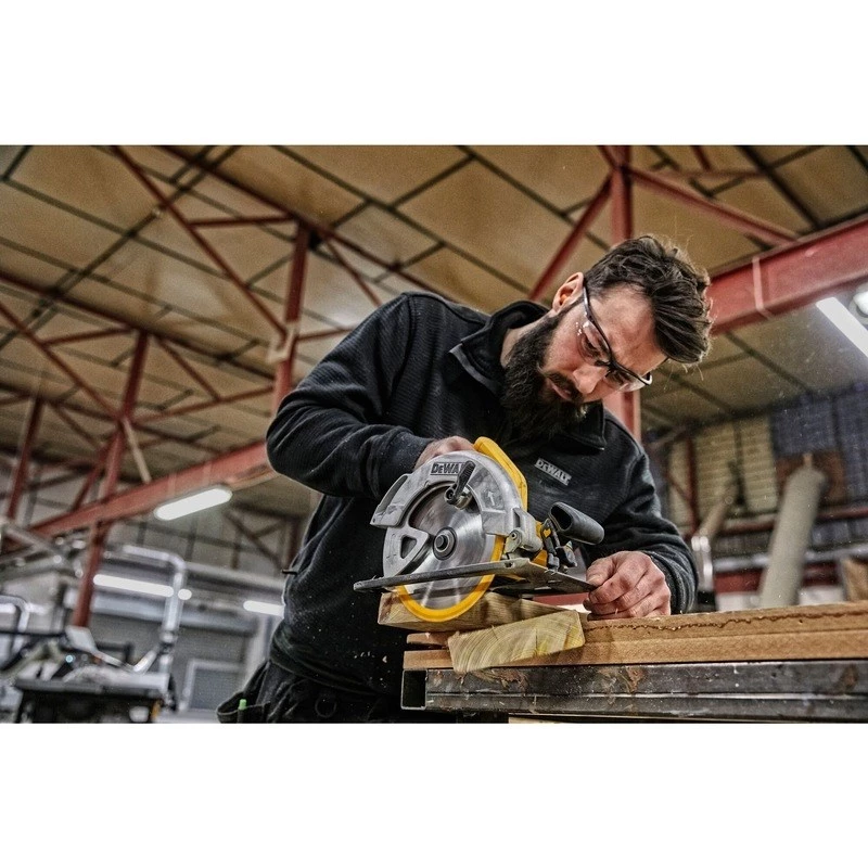 DeWALT DWE560 käsipyörösaha, 1350 W, 184 mm terä, 5500 kierr./min, keltainen/musta