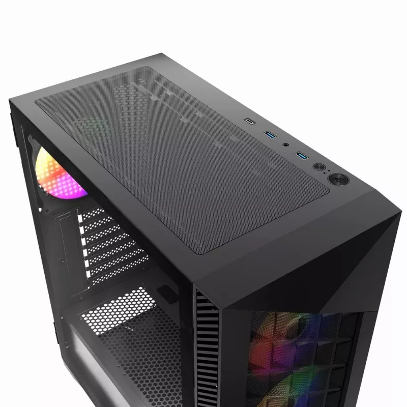 Gembird CCC-FC-900ARGB pelikotelo Fornax 900, ATX, musta