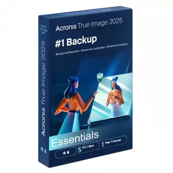 Acronis True Image Essentials – 5 PC/Mac, 1 vuosi