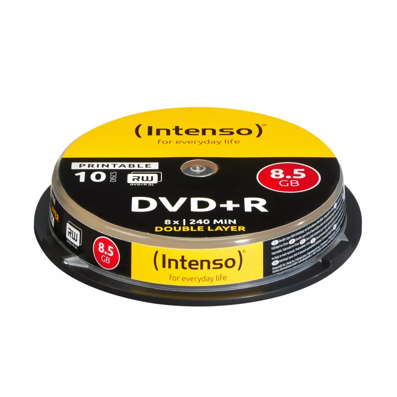 DVD+R DL Intenso 1x10 8.5GB 8x Double Layer tulostettava