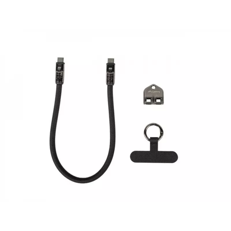 USB-C-kaapeli LANBERG CA-CMCM-10LN-0003-BK 0,3 m 240W musta