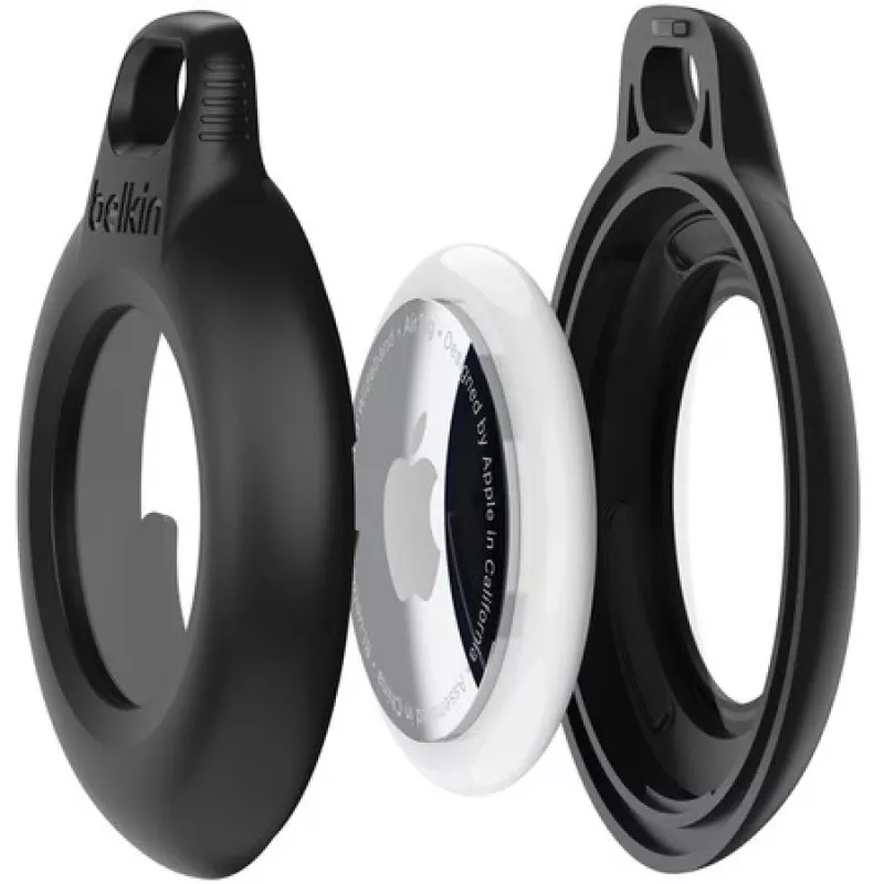 Belkin Secure Holder avaimenperällinen pidike Apple AirTagille, vedenpitävä, musta (4 kpl)