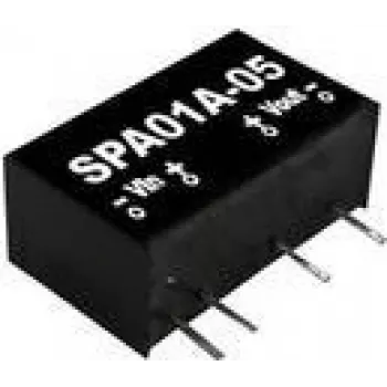 Virtalähde/muunnin Mean Well SPA01A-05, lähtö 5 V DC, 0,2 A, 1 W, RoHS