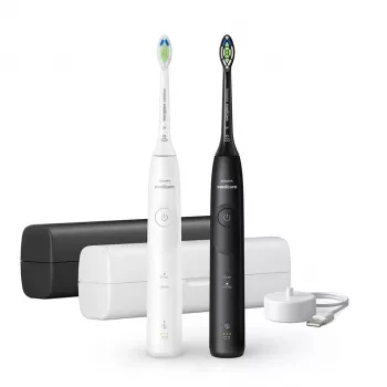 Ladattava äänihammasharja Philips Series 5500 HX7119/02 – 2 runkoa, 2 harjaspäätä, Li-Ion-akku, Daily care & Whitening