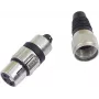 XLR 3-napainen liitin Omnitronic 30200111 — uros-/naaras-audioliitin mikrofonille ja ammattikäyttöön