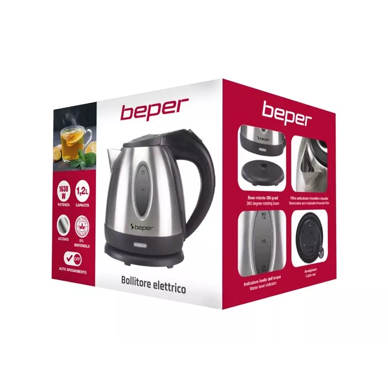Vedenkeitin Beper P101BOL001 1,7L 2200W musta