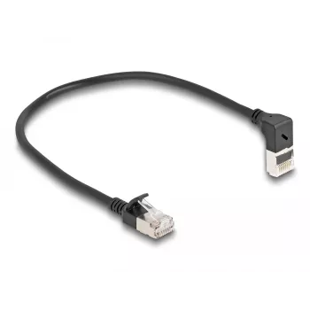 Verkkokaapeli DeLOCK RJ45 Cat.6A 0,25 m, musta